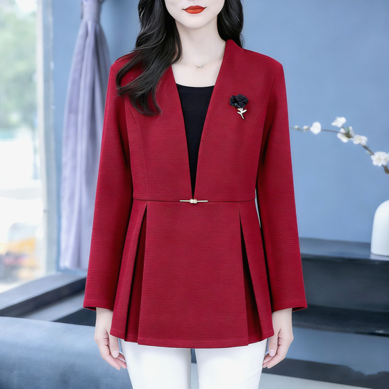 Ženska košulja-bluza s printom, pamuk-poliester 30–50% poliestera, zima 2025, elegantan dnevni stil, normalna duljina (50–65 cm), s etiketom, bez glačanja