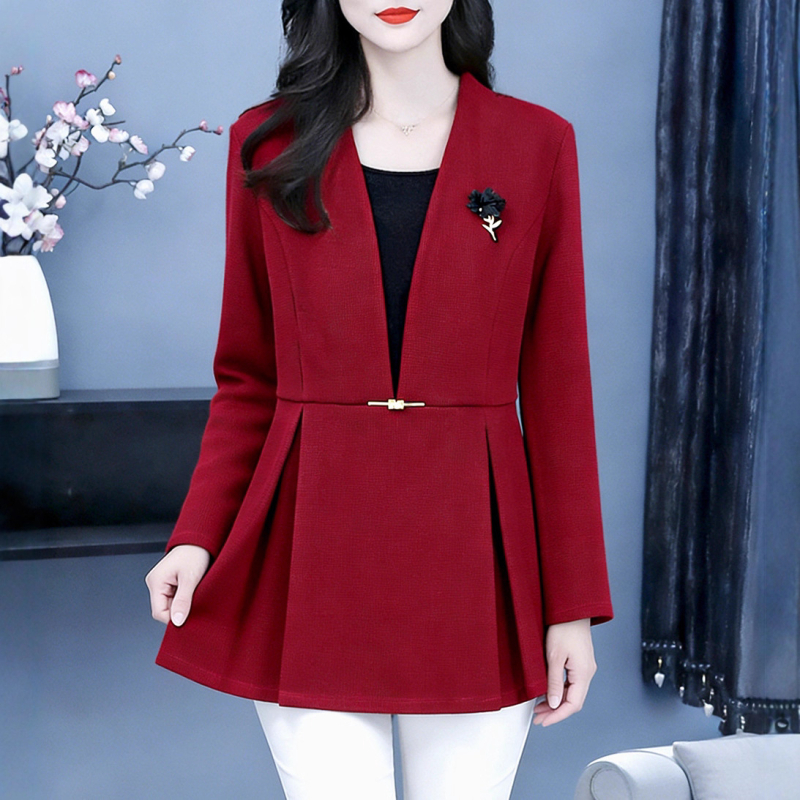 Ženska košulja-bluza s printom, pamuk-poliester 30–50% poliestera, zima 2025, elegantan dnevni stil, normalna duljina (50–65 cm), s etiketom, bez glačanja