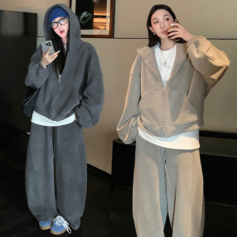 Trudnički pantsuit za jesen-zimu, pamukasto-mješavina tkanine s elastanom, puff rukavi, otvor za dojenje