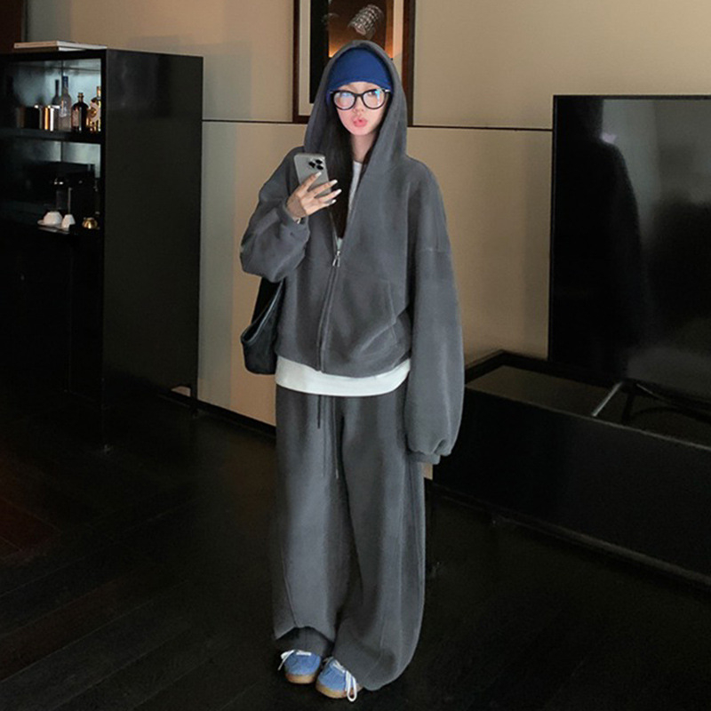 Trudnički pantsuit za jesen-zimu, pamukasto-mješavina tkanine s elastanom, puff rukavi, otvor za dojenje