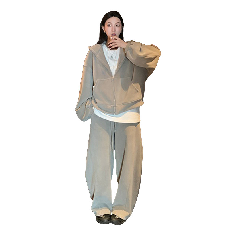 Trudnički pantsuit za jesen-zimu, pamukasto-mješavina tkanine s elastanom, puff rukavi, otvor za dojenje