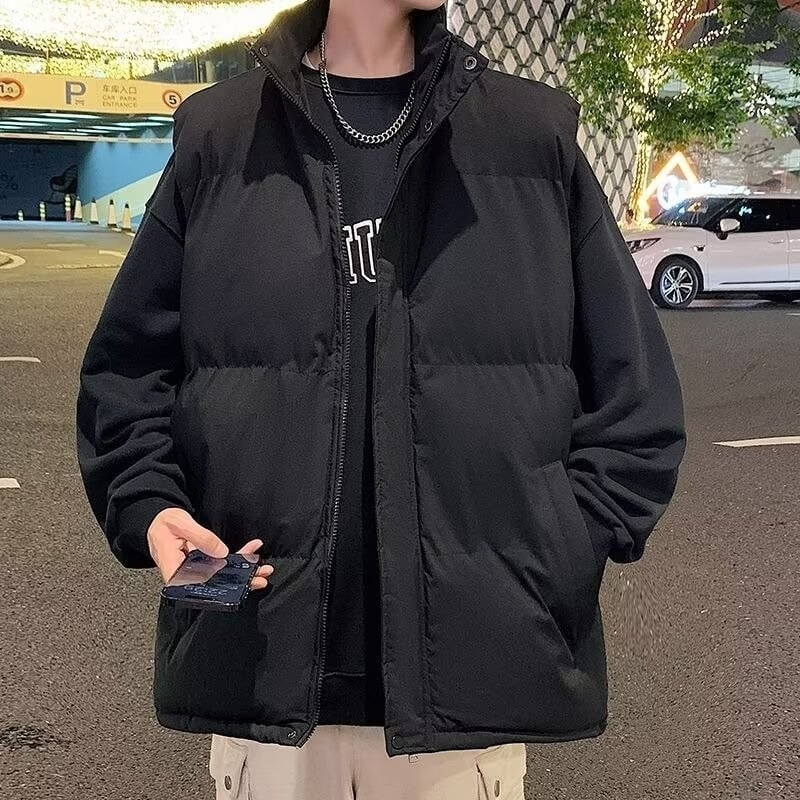 Americký štýl, bavlnená zateplená vesta pre mužov a ženy, voľný strih, stojací golier, bez rukávov, teplá vonkajšia vrchná časť, zima 2025