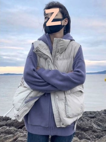 Női Chenille Spandex mellény polo gallérral, ujj nélküli, szabálytalan szabás, 2025 tavasz