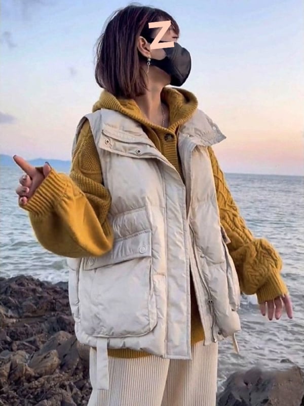 Női Chenille Spandex mellény polo gallérral, ujj nélküli, szabálytalan szabás, 2025 tavasz