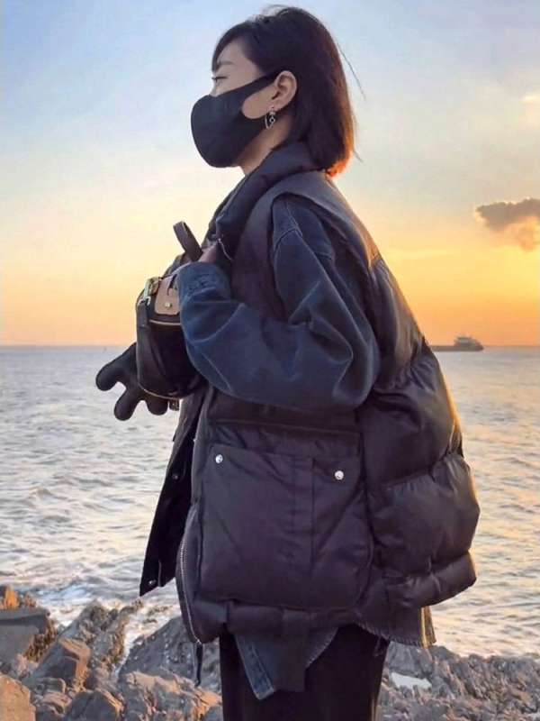 Női Chenille Spandex mellény polo gallérral, ujj nélküli, szabálytalan szabás, 2025 tavasz