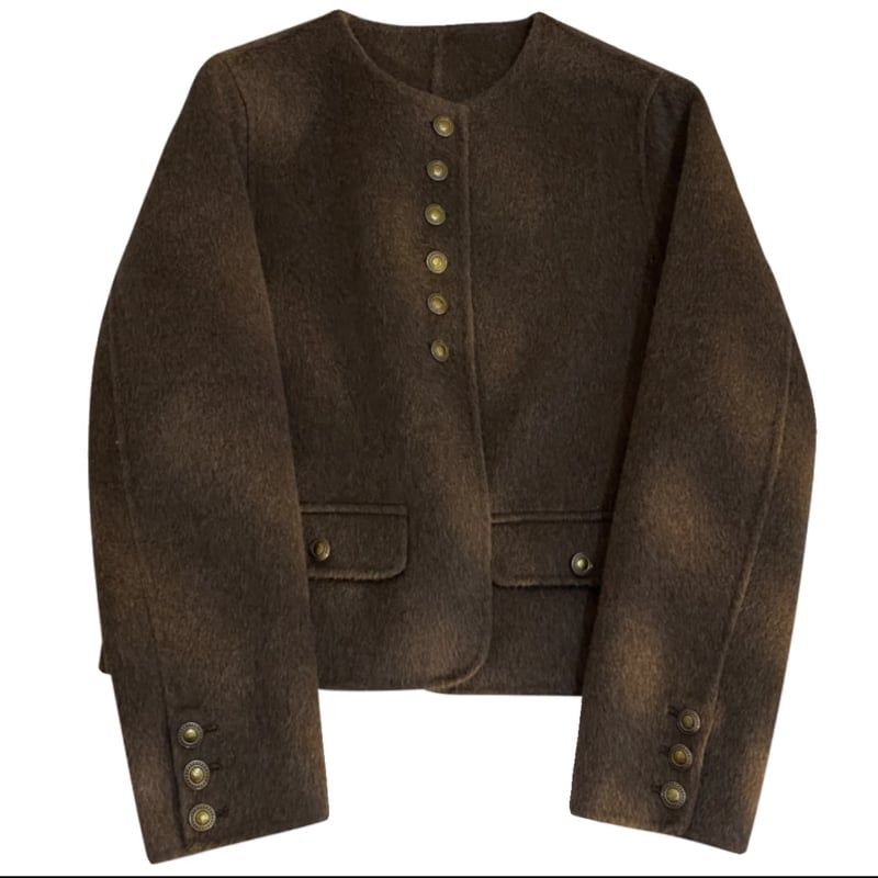 Dámsky kabát z polyesteru - voľný strih, dlhé rukávy, zapínanie na gombíky, stredná hrúbka (Stredná hrúbka; Polyester; Voľný strih; Dlhé rukávy; Zapínanie na gombíky)