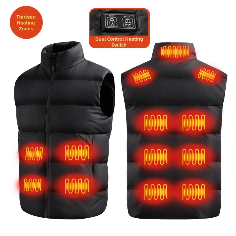 Elektriski siltināta pūču veste ar balto pīļu pūku 101–200 g, rāvējslēdzējs, augsts apkaklis