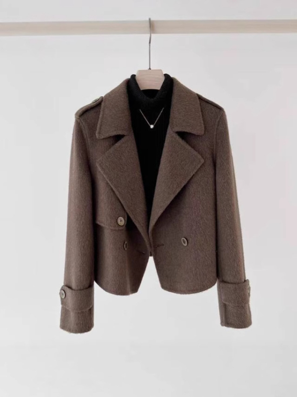 Dvostrani vuneni ženski kaput - Velvet, Zima 2025, Vuna 95%+