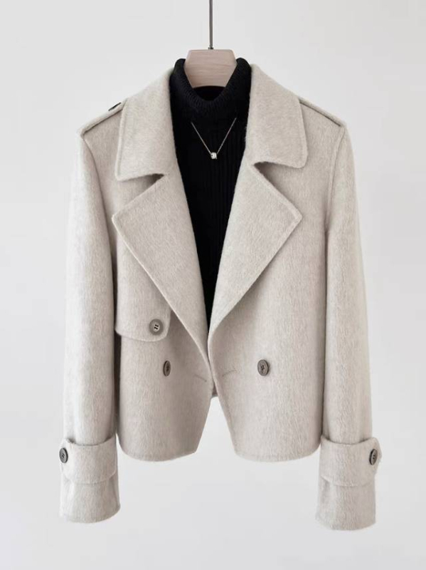 Dvostrani vuneni ženski kaput - Velvet, Zima 2025, Vuna 95%+