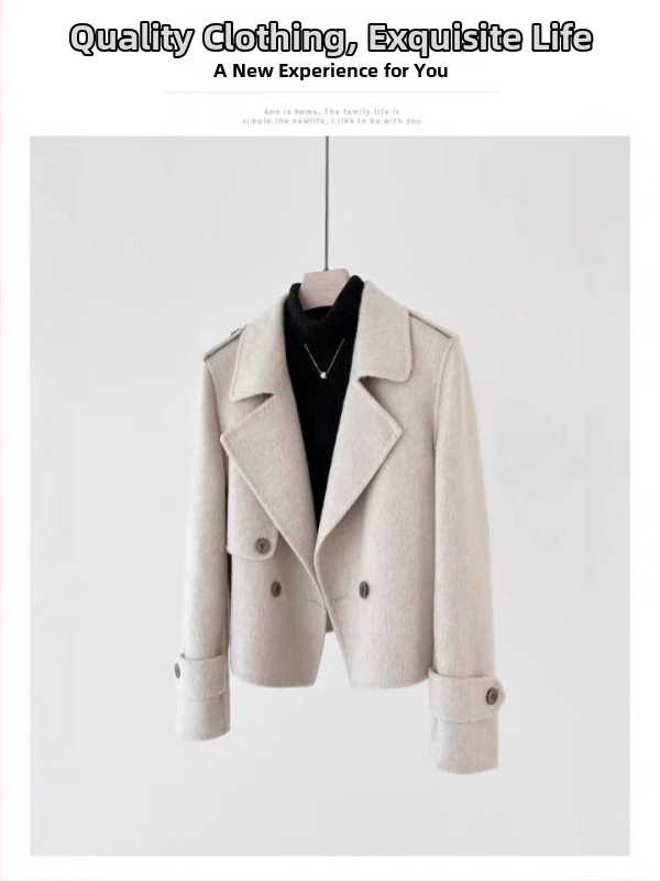 Dviejų pusių vilnos moterų paltas - Velvet, Žiema 2025, Vilna 95%+