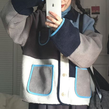 Kratka jakna od ovčje vune s kariranim uzorkom, jesen 2025