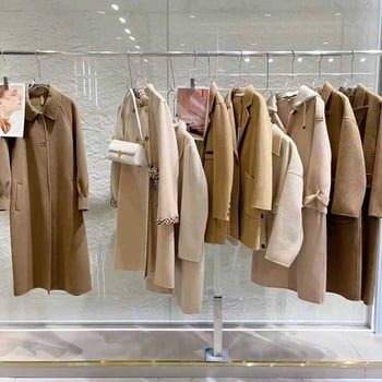 Ženski kaput od vune i kašmira, dvostruko kopčanje, ovratnik, srednja duljina, jednobojna, britanski stil