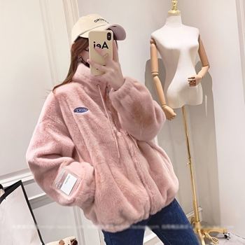 Ženska jakna s stojećim ovratnikom, dugi rukavi, široki kroj, poliester 90-95% (uzorak 20213)