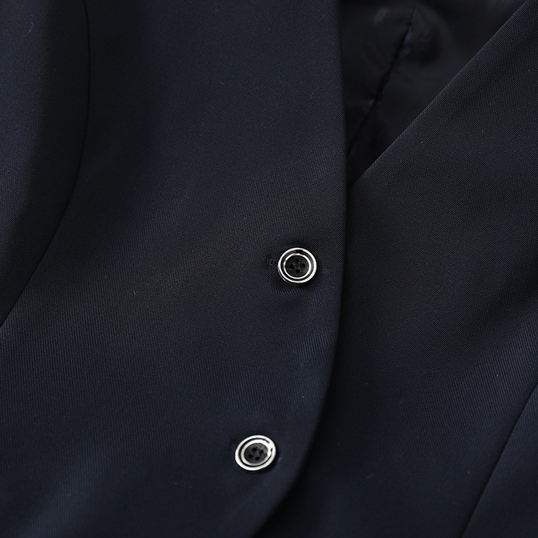 Profesionalni ženski prsluk za ured, najlon s elastanom i poliestrom, ovratnik od sakoa, prednje kopče u jednom redu, podstava poliester