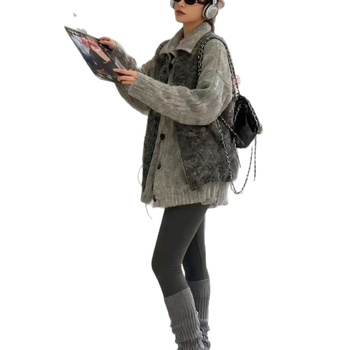 Set jesenskih pletenina za plus veličinu: kardigan s puloverom i vestom bez rukava, ženski, ravni kroj, poliester 80–90%