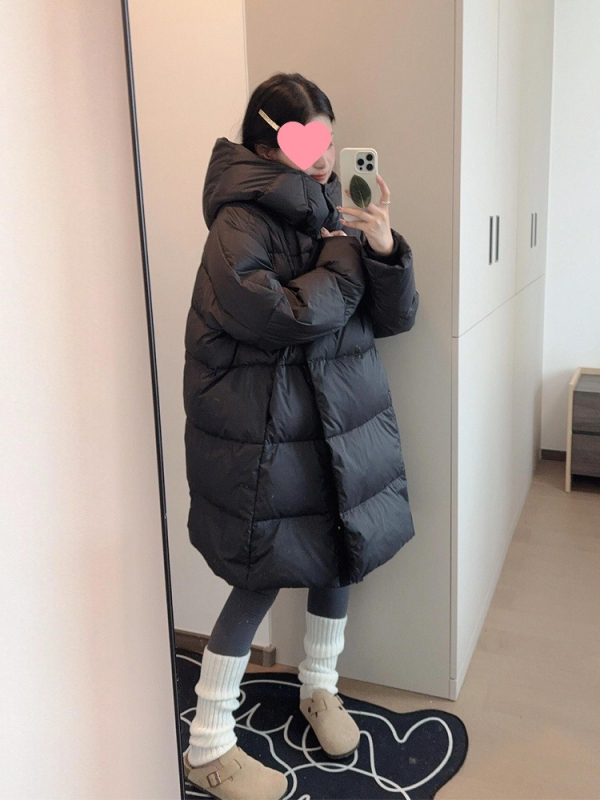 Geacă de damă cu glugă, umplutură din puf de rață alb 51–60%, țesătură chenille cu spandex, gros pentru iarna 2025