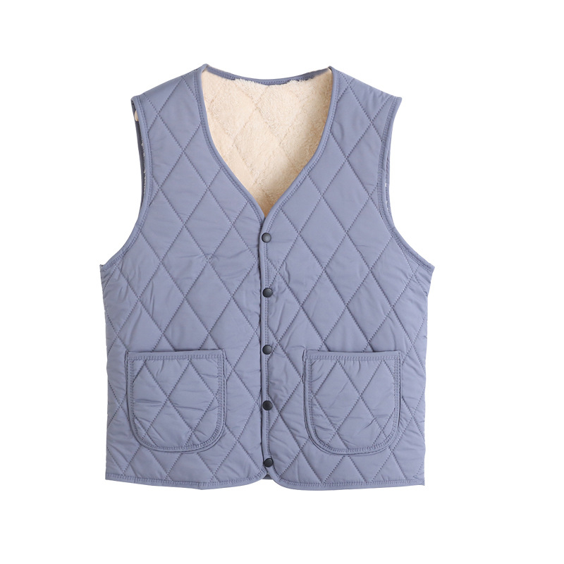 Dámska zimná vesta z Lycra, s fleecovou podšívkou, V-krk, štýl kardigán