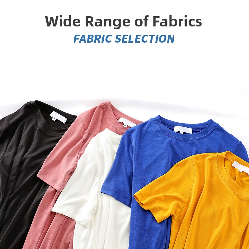 Vlastná výroba odevov — OEM a výroba podľa vzorov, pletené tričká s krátkym rukávom, bavlna a zmesi