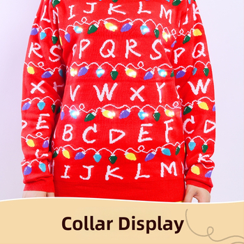 Prispôsobený pletený svetrov s okrúhlym výstrihom na zimu — OEM podľa vzorov a výkresov; Kód produktu: 139 cartoon christmas tree; Testovacia perióda: 3 dni; Výrobná kapacita: 1000 kusov/den; Opravy: 7 dní