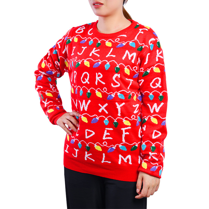 Προσαρμοσμένος πλεκτός πουλόβερ με στρογγυλό λαιμό για το χειμώνα (Κωδικός: 139 cartoon christmas tree; Διαδικασία: OEM/επεξεργασία ανά δείγμα και σχέδια; Δειγματοληψία: 3 ημέρες; Παραγωγική ικανότητα: 1000 τεμάχια/ημέρα; Χρόνος επισκευής: 7 ημέρες)