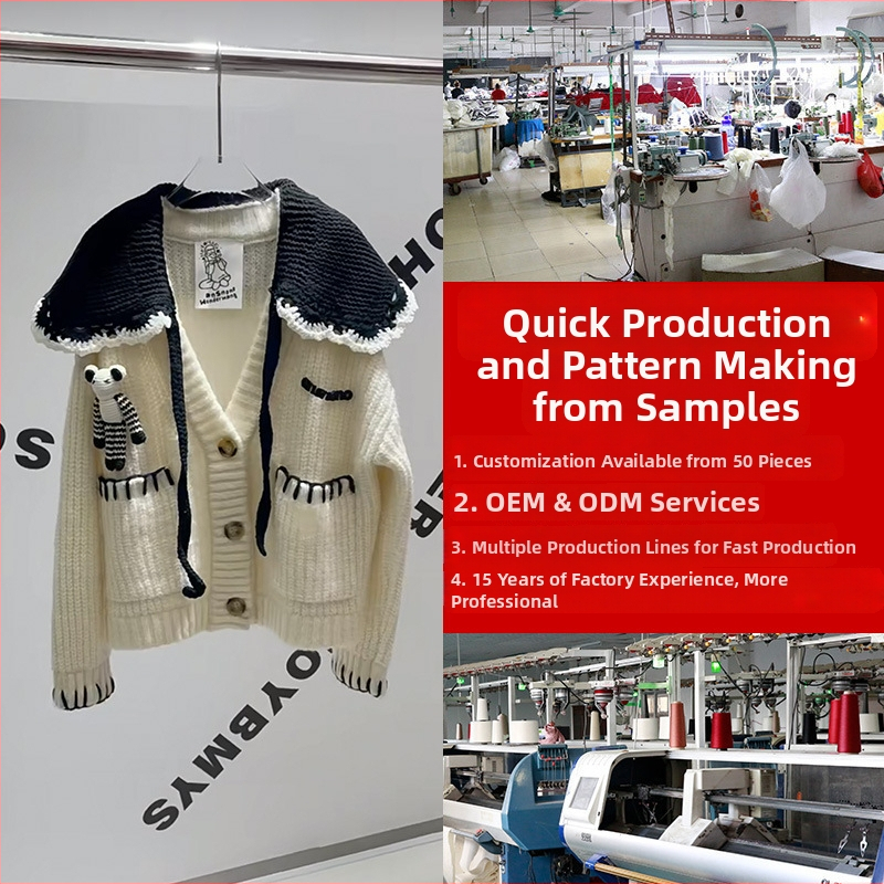 Pletený sveter na zákazku (OEM výroba; úpravy podľa návrhov a vzorov; malé série podľa výkresov; kapacita 1000 kusov)