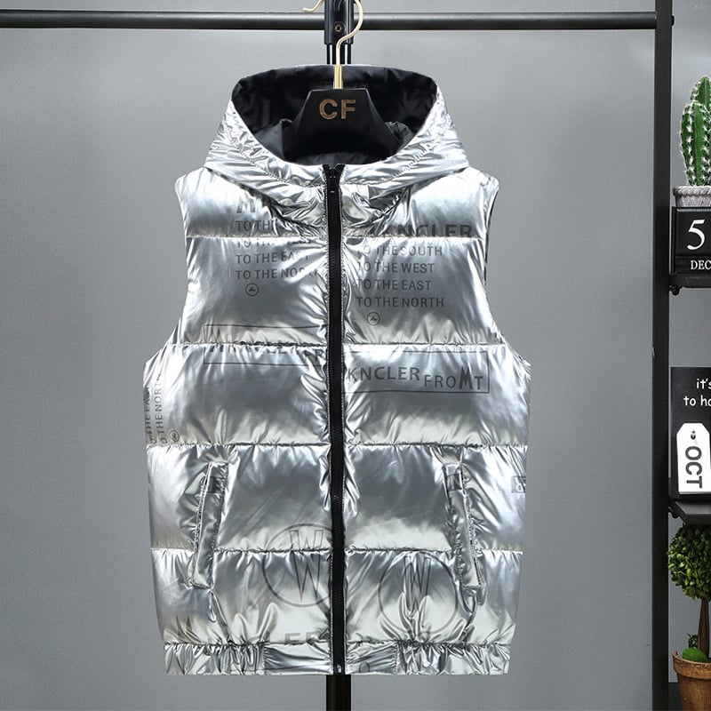 Muški dvostrano pamučni prsluk s kapuljom, korejski stil