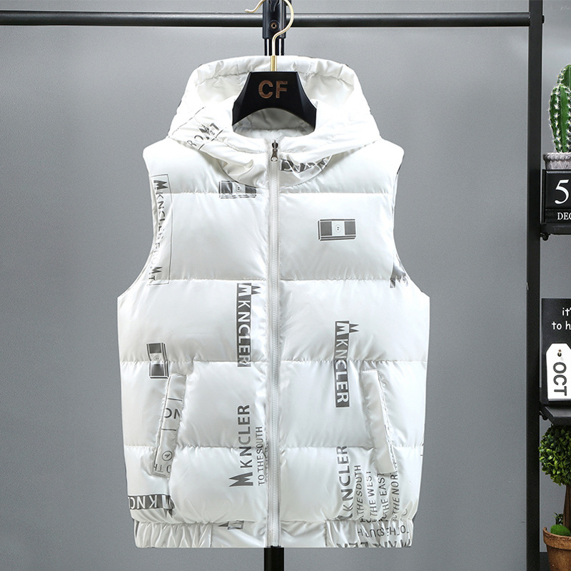 Muški dvostrano pamučni prsluk s kapuljom, korejski stil