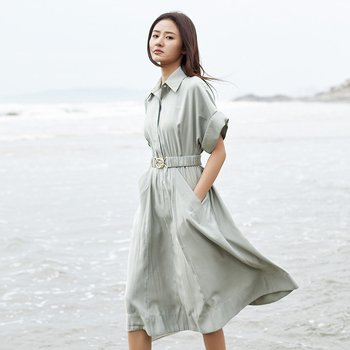 Γυναικείο φόρεμα από υφαντό ύφασμα: μικρές παρτίδες κατά παραγγελία, σχεδιασμός και δείγματα μοντέλων, πλήρης παραγωγή με συσκευασία υλικών, OEM επεξεργασία