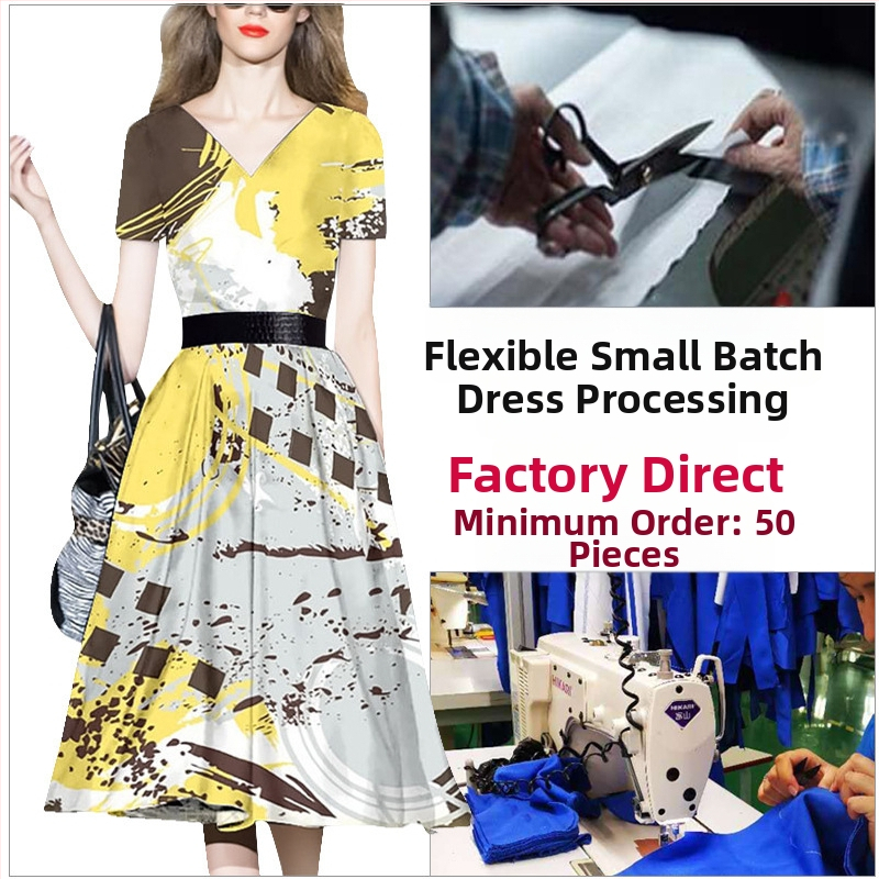 Tkané šaty, spracovanie vzoriek, OEM a kreslenie, 3 skúšobné cykly, kapacita 1000 ks/deň, 10-dňová záruka opráv