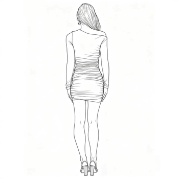 Rochie din nylon și spandex, din plasă; decolteu fără bretele, croială A-line, talie înaltă, detalii patchwork/splice
