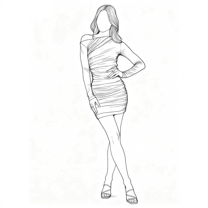 Rochie din nylon și spandex, din plasă; decolteu fără bretele, croială A-line, talie înaltă, detalii patchwork/splice