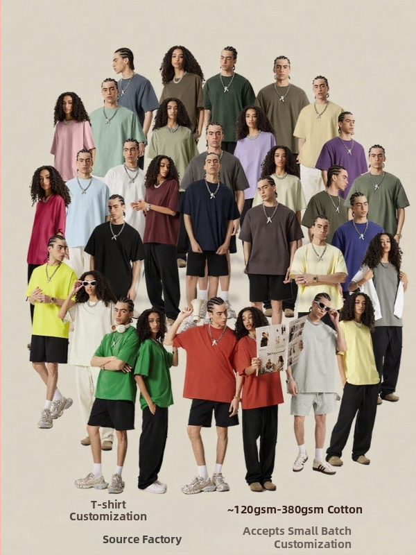 Producția de îmbrăcăminte personalizată: tricouri, hanorace și șorturi – OEM, prototipare și procesare de desene; materiale: bumbac, poliester, modal, bumbac elastic