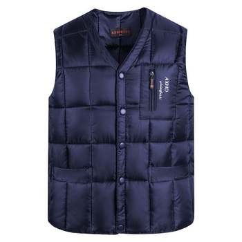 Muški prsluk s kapuljom, debeli, punjenje od pamuka, vuneni materijal