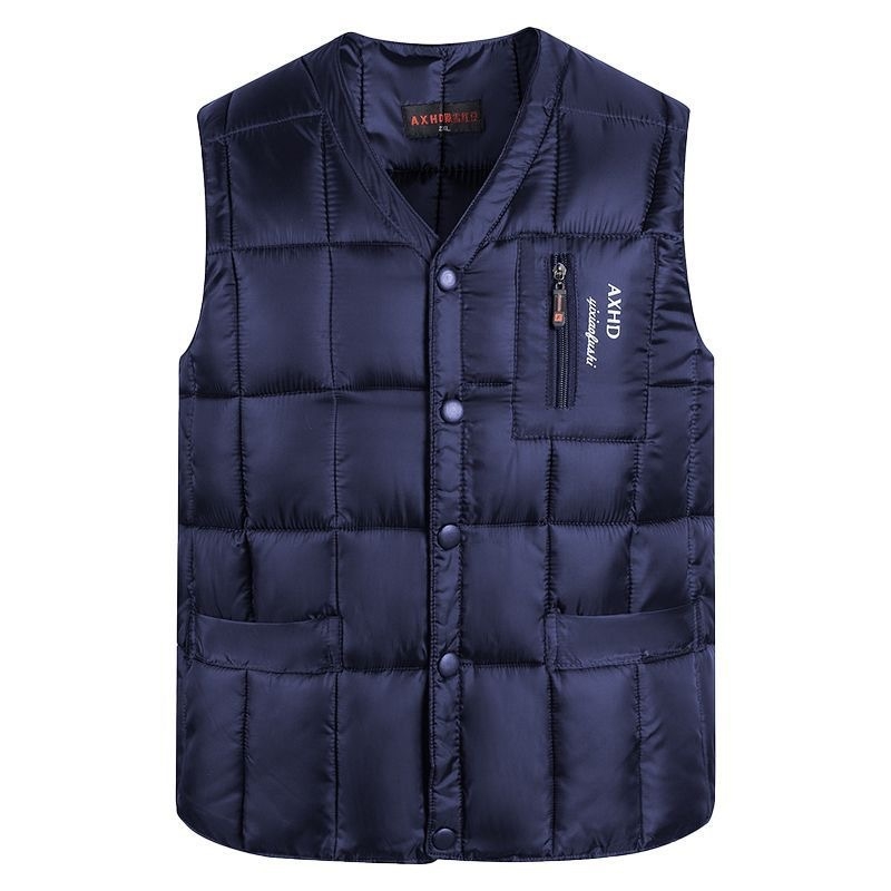 Muški prsluk s kapuljom, debeli, punjenje od pamuka, vuneni materijal