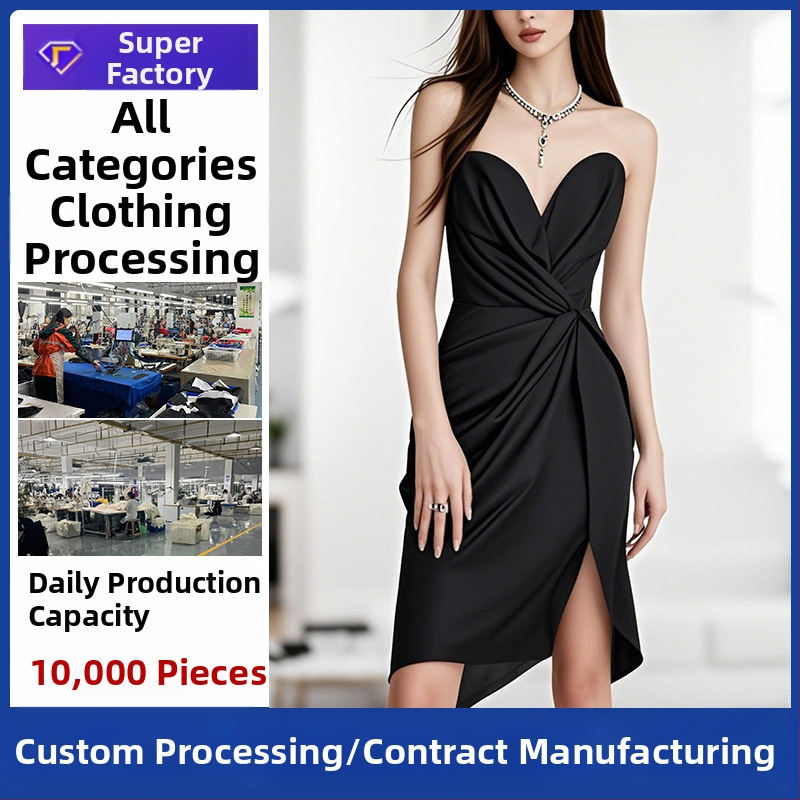 Pasūtījuma apstrāde kāzu kleitām — pleti/pleci, šķeltas siksnas, šaurs siluets; OEM ražošana pēc rasējumiem; 7 dienu prototipa cikls; jauda līdz 10 000 vienībām.