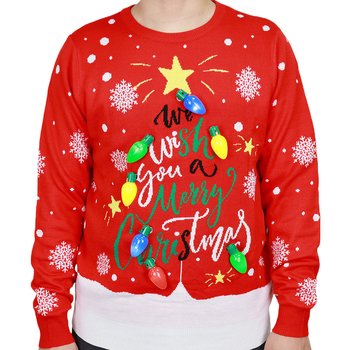 Dámsky vianočný sveter, pletený s jacquardovým vzorom zvieracieho motívu, štíhla silueta, kruhový výstrih, zmes akryl-bavlna, dĺžka 50-65 cm, jar 2025