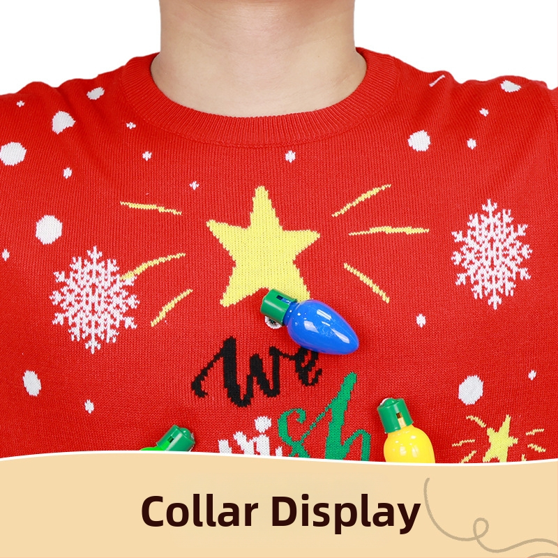 Dámsky vianočný sveter, pletený s jacquardovým vzorom zvieracieho motívu, štíhla silueta, kruhový výstrih, zmes akryl-bavlna, dĺžka 50-65 cm, jar 2025