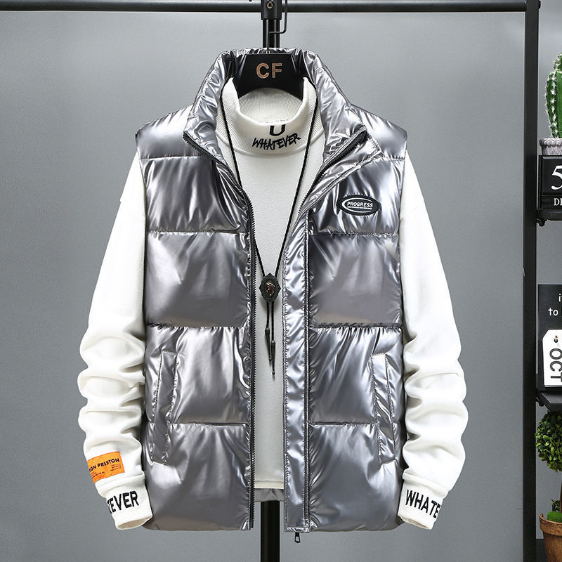 Muška zimska vesta od korduroja s kapuljom, prugasti uzorak