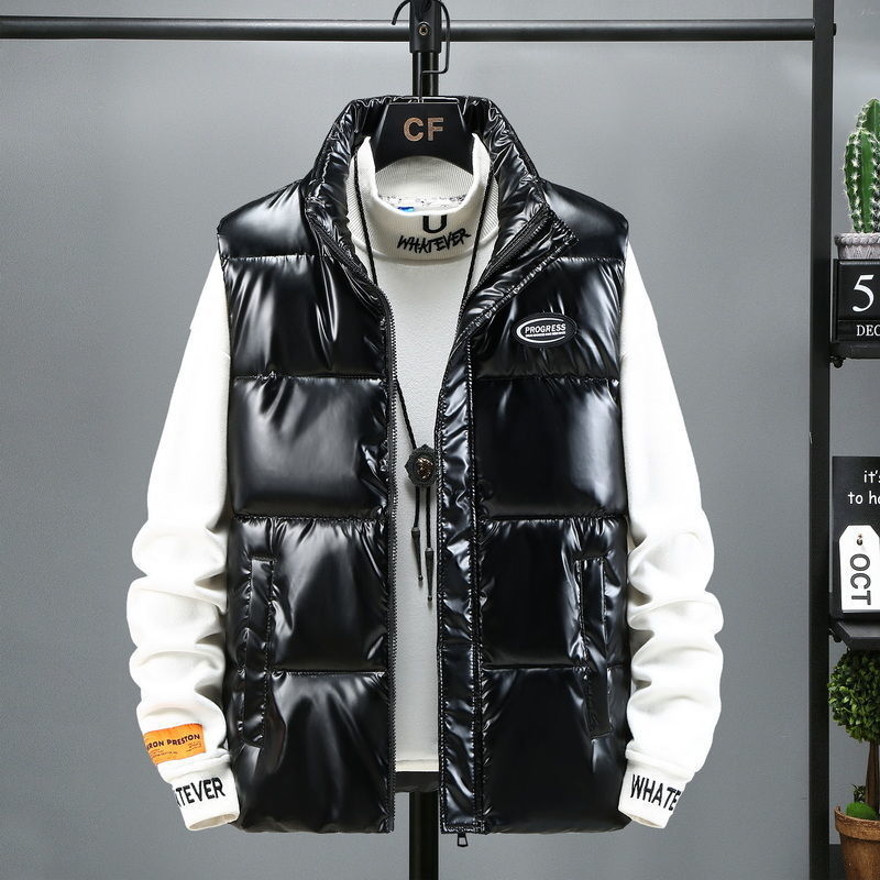 Muška zimska vesta od korduroja s kapuljom, prugasti uzorak