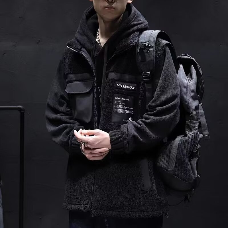 Muška Sherpa fleece vesta – Vintage stil, slim fit, rever ovratnik, prednji zip, bez kapulje, zimi