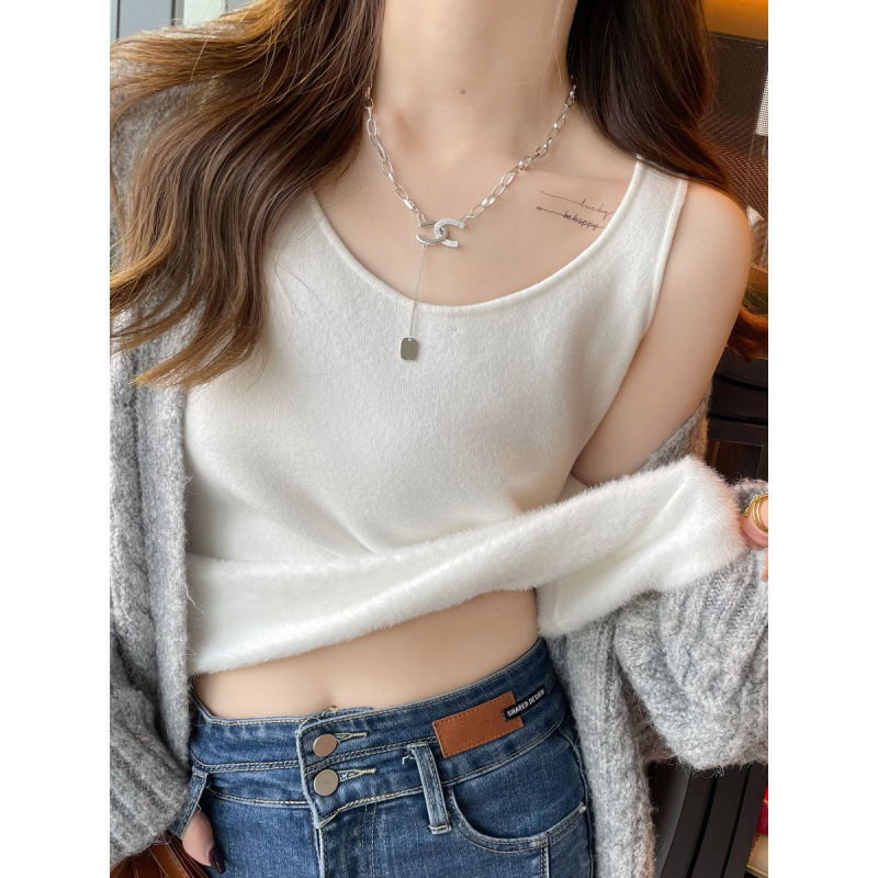 Ženska termo vest s kapuljačom, slobodan kroj, vlakna akrila s elastanom, okrugli izrez, osnovni sloj za jesen 2025