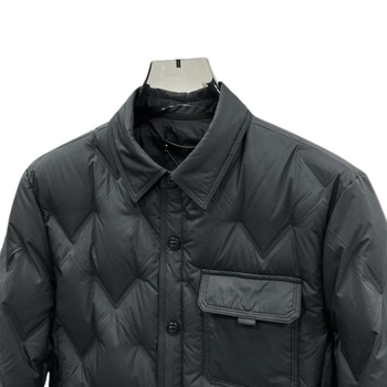 Muška down jakna s kapuljom i reverom, dugačak kroj, sadržaj bijelog pačjeg perja 51–55%