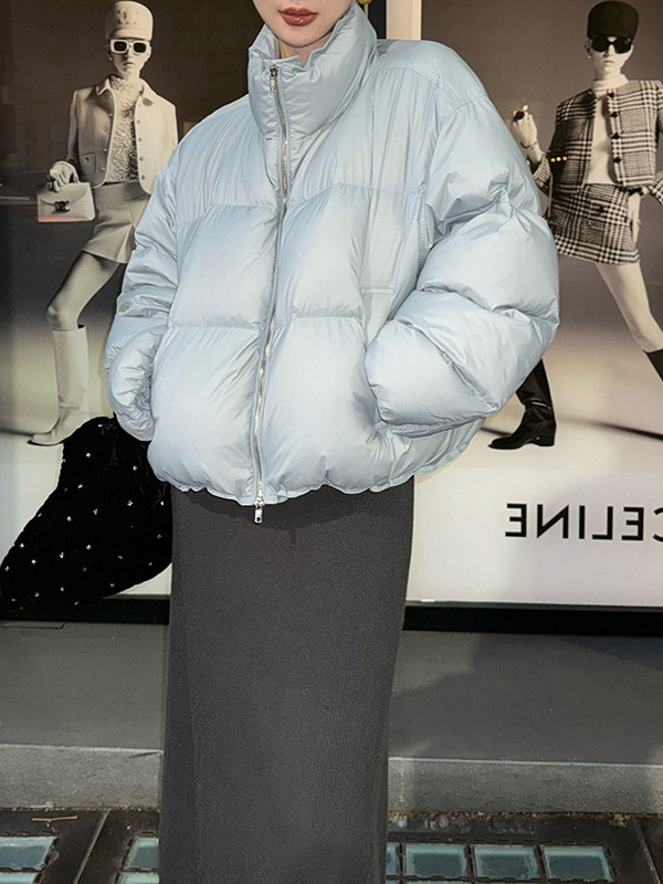 Nothing Sea Salt Latte ženska jakna s punjenjem od patjih perja, udio perja 50%, debeli poliester, stojeći ovratnik, zatvarač