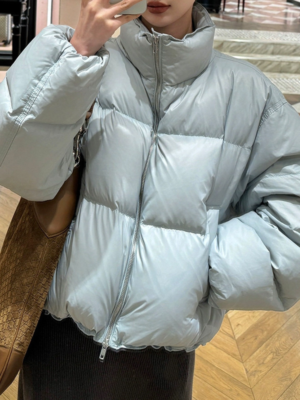 Nothing Sea Salt Latte ženska jakna s punjenjem od patjih perja, udio perja 50%, debeli poliester, stojeći ovratnik, zatvarač