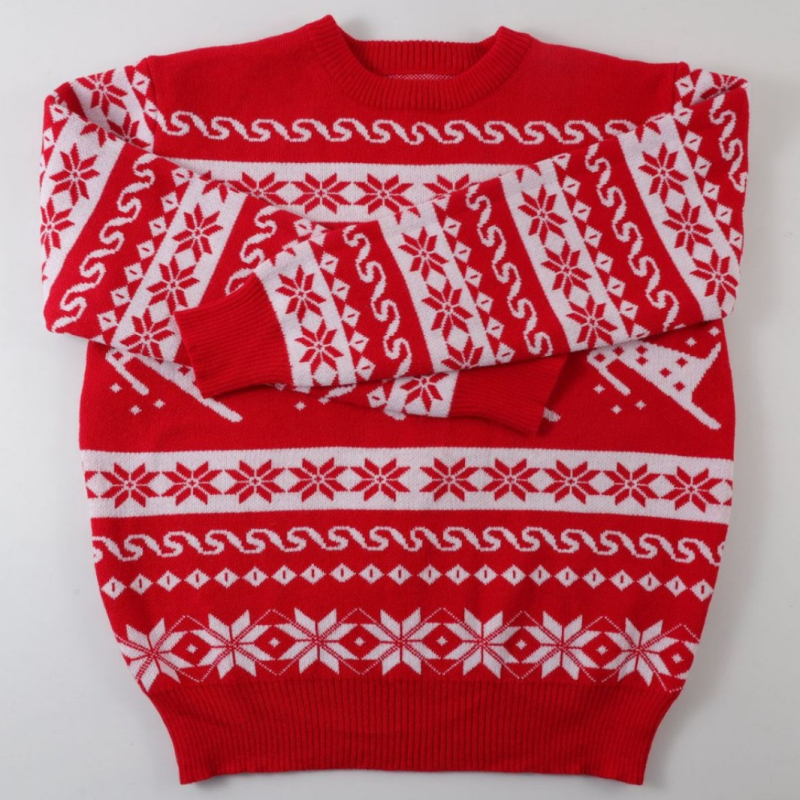 Džemper s Jacquardom i motivom pahulje - akrilna vlakna, udoban ležeran kroj, okrugli izrez, dugi rukavi