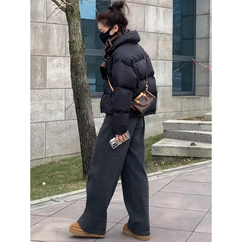 Ženska zimska jakna s perjem od patke, debeli Chenille materijal, Spandex tkanina