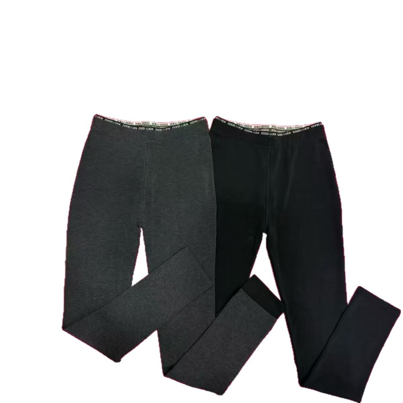 Colanți termici pentru bază, cu căptușeală din cașmir-protein, amestec cașmir-protein, elasticitate înaltă, țesătură groasă, lungime de 9 puncte