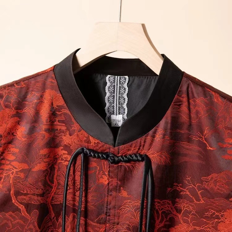 Ženski satenski prsluk u kineskom stilu, bez rukava, stojeći ovratnik, proljeće 2025, umjetnički retro