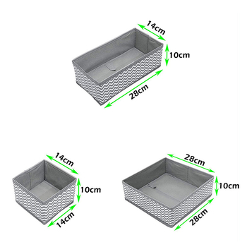 Dėžutė apatiniams drabužiams saugoti, 6-dalių rinkinys, stalčiaus tipo organizatorius iš neausto audinio, sulankstomi skyriai