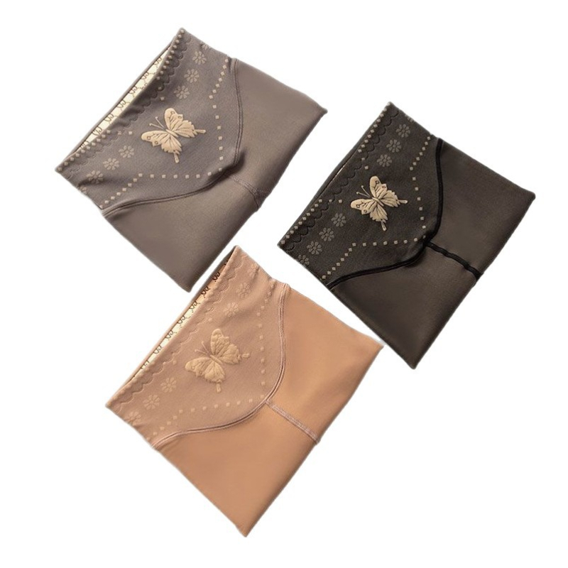 Sieviešu neilona zeķbikses ar 3D tauriņiem, augsta josta vēdera kontrolei, bieza fleece iekšējā oderējums, vienkrāsains raksts, deviņpunktu zeķes, Rompers garums, vecuma grupa 18–40